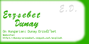 erzsebet dunay business card